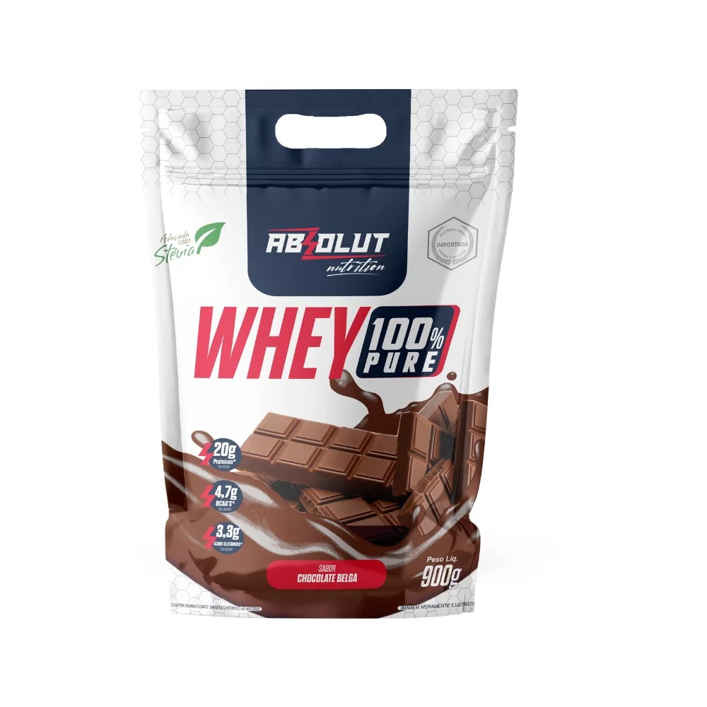 WHEY 100% PURE ABSOLUT 900G CHOCOLATE BELGA