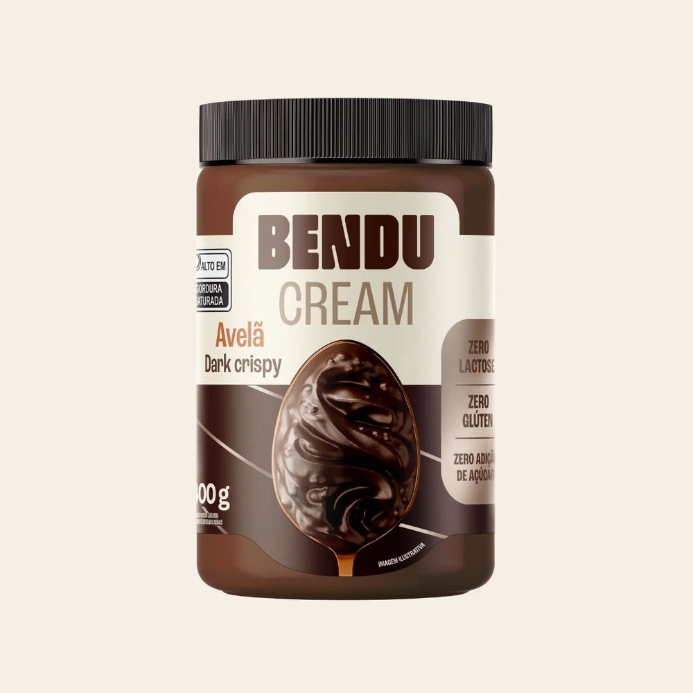 BENDU CREAM AVELÃ DARK CRISPY 300G