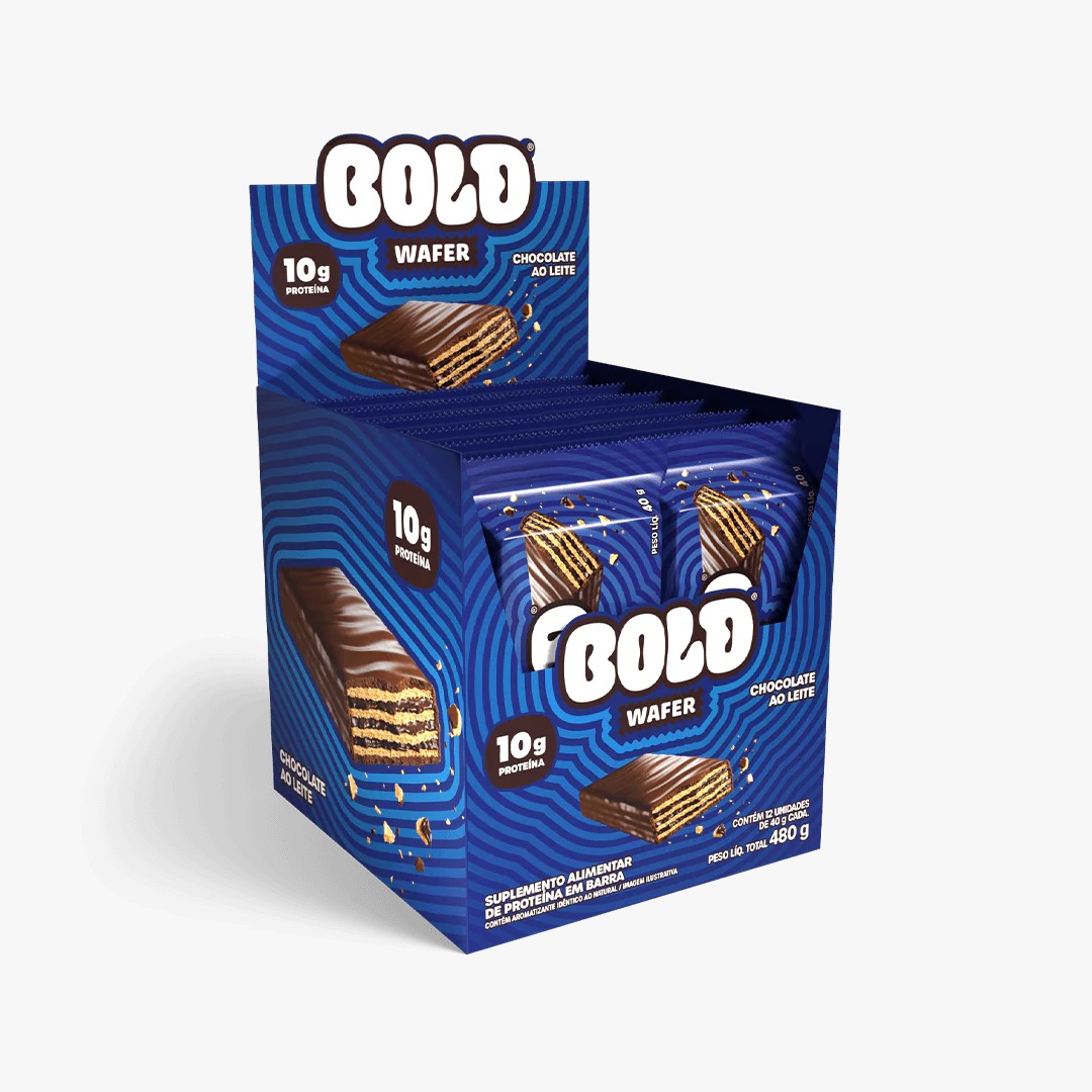 BOLD WAFER CHOCOLATE AO LEITE CAIXA 12 UNIDADES