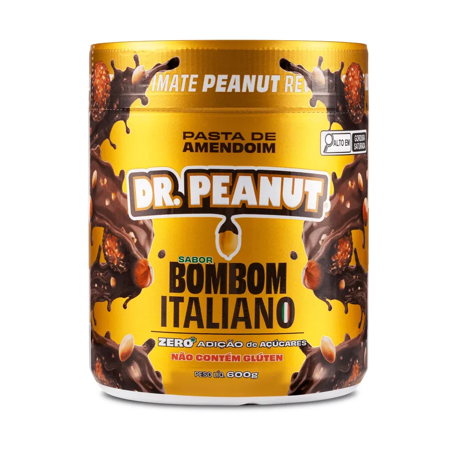 PASTA DE AMENDOIM DR. PEANUT BOMBOM ITALIANO 600G