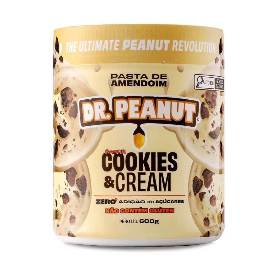 PASTA DE AMENDOIM DR. PEANUT COOKIES & CREAM 600G