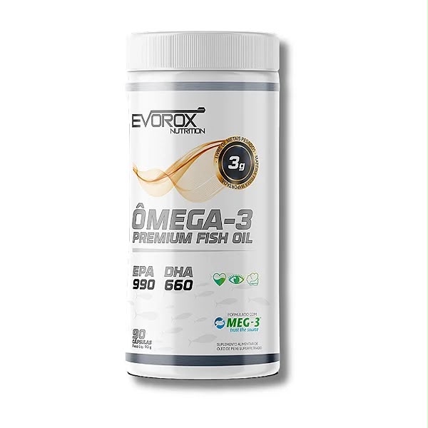 ÔMEGA-3 PREMIUM FISH OIL EVOROX 90 CÁPSULAS