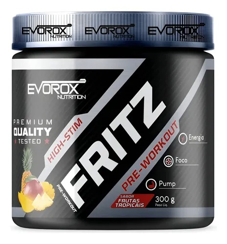 FRITZ PRE-WORKOUT EVOROX 300G FRUTAS TROPICAIS
