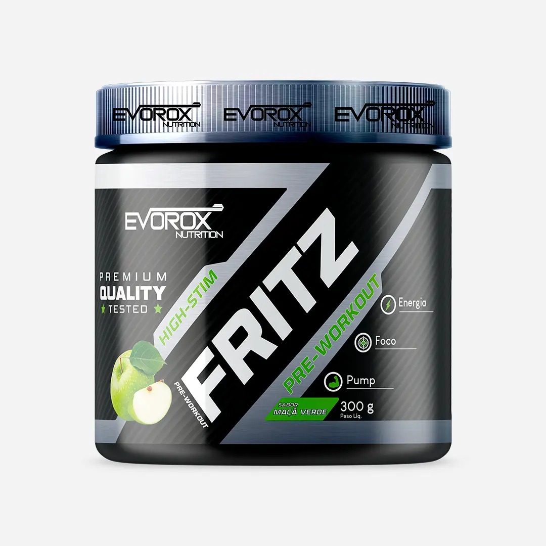 FRITZ PRE-WORKOUT EVOROX 300G MAÇÃ VERDE
