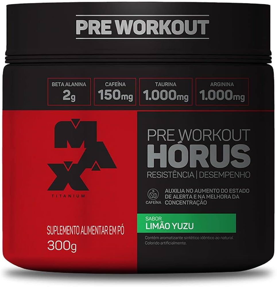 PRÉ TREINO MAX HÓRUS 300G LIMÃO YUZU