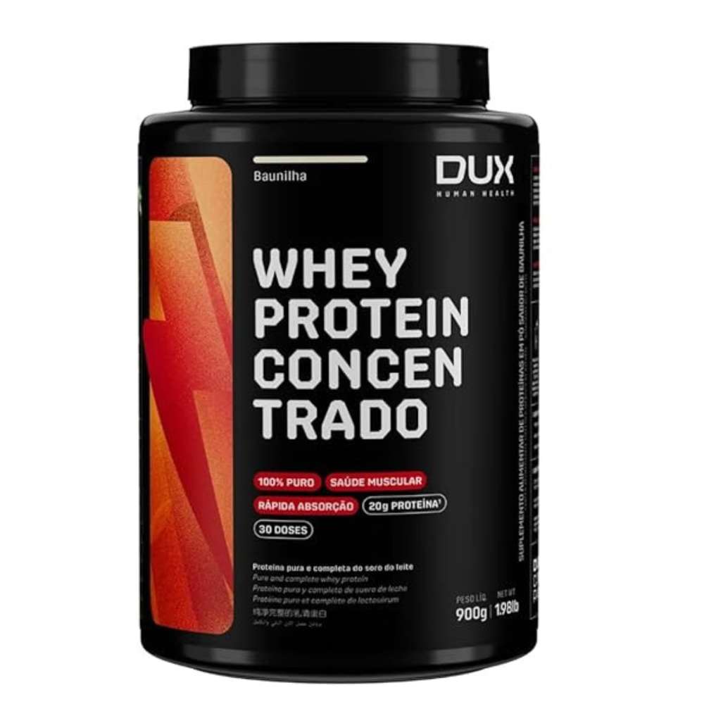 WHEY PROTEIN CONCENTRADO DUX 900G BAUNILHA