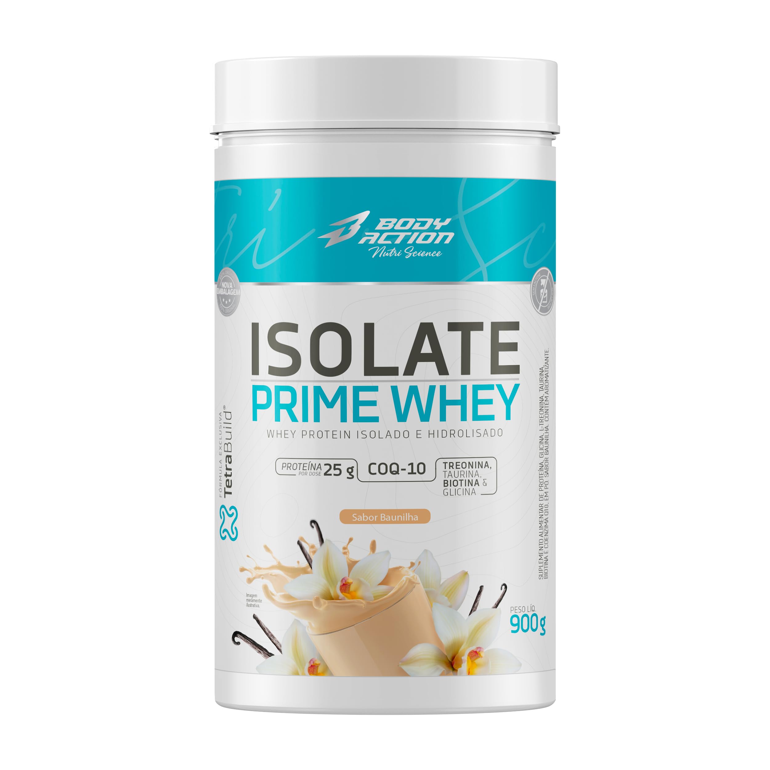 ISOLATE PRIME WHEY BODY ACTION 900G BAUNILHA
