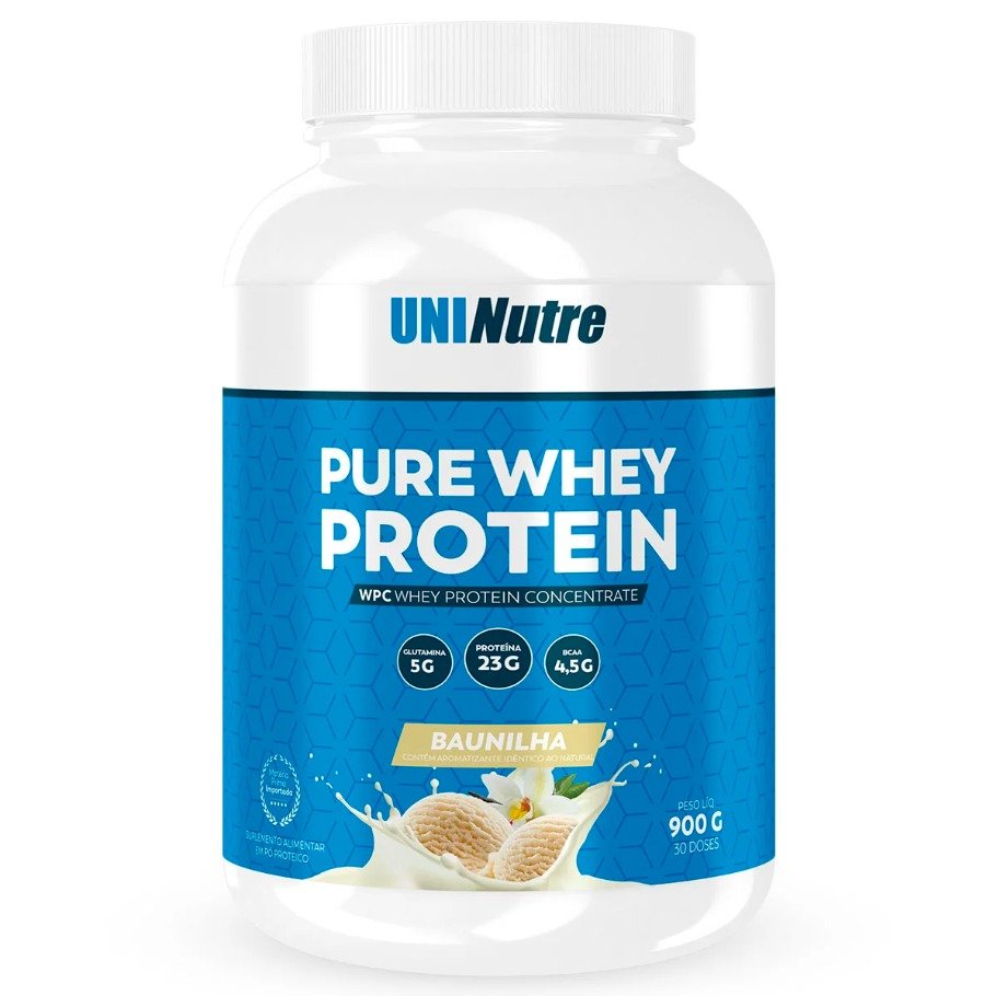 PURE WHEY PROTEIN UNINUTRE 900G BAUNILHA