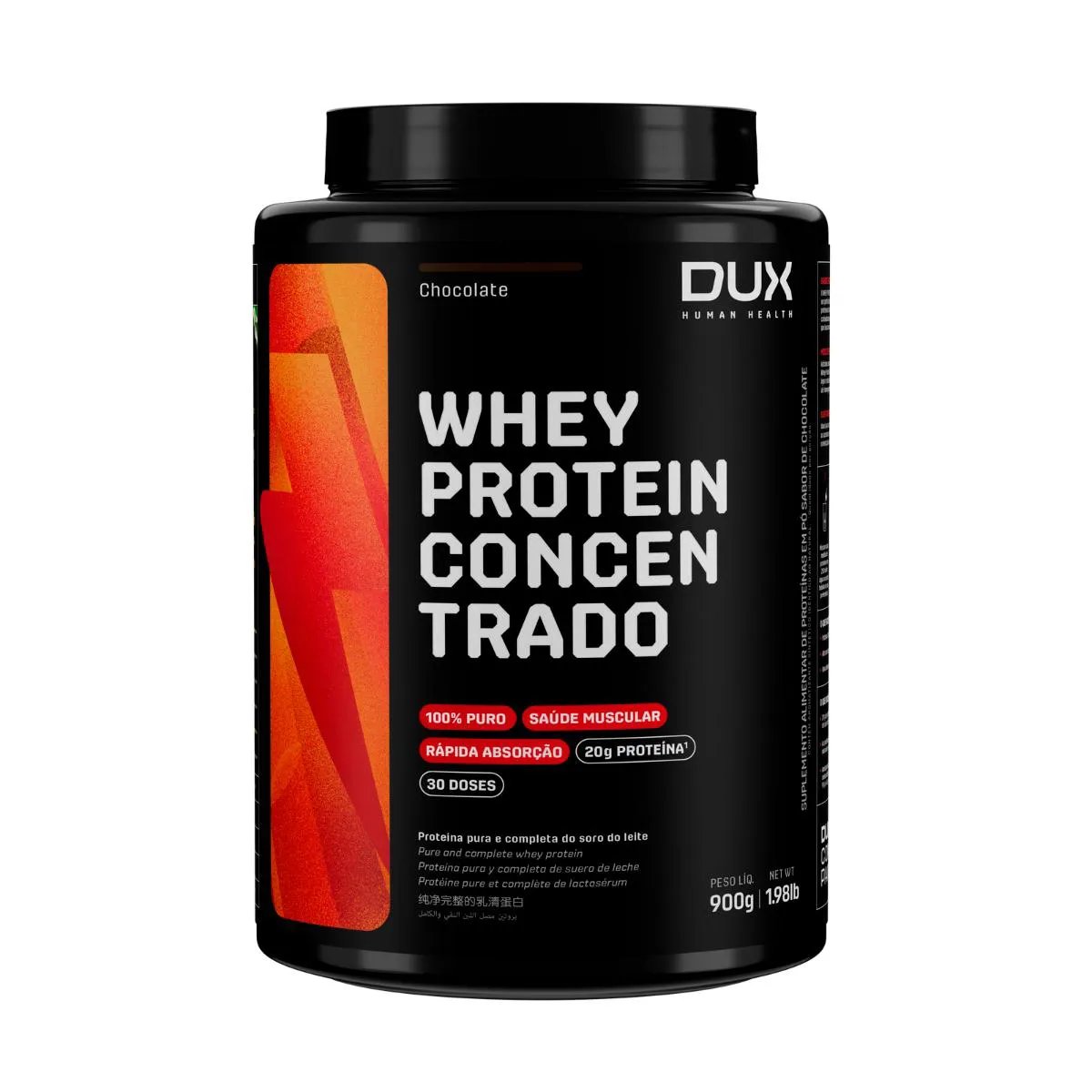 WHEY CONCENTRADO DUX 900G CHOCOLATE