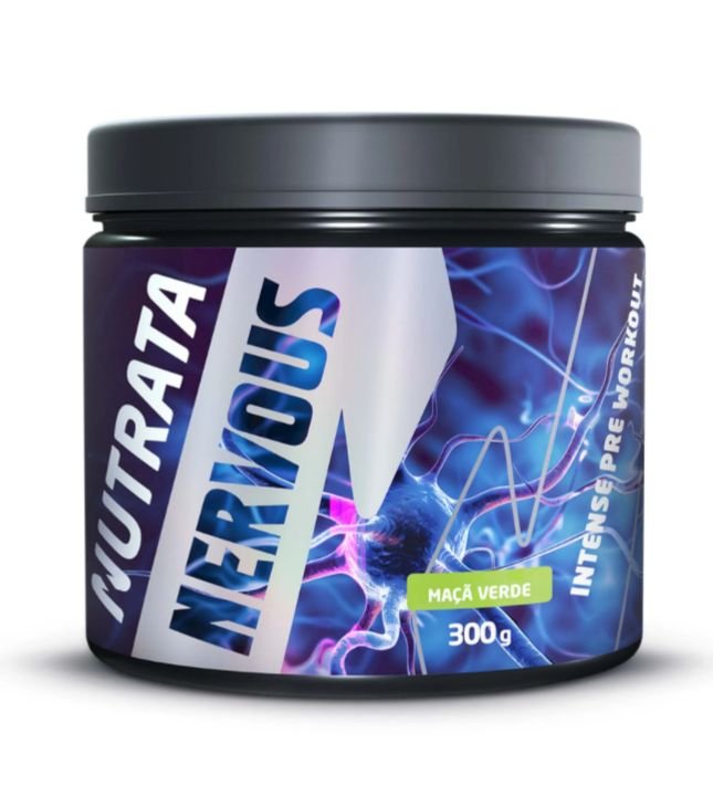 PRÉ TREINO NERVOUS NUTRATA 300G MAÇÃ VERDE