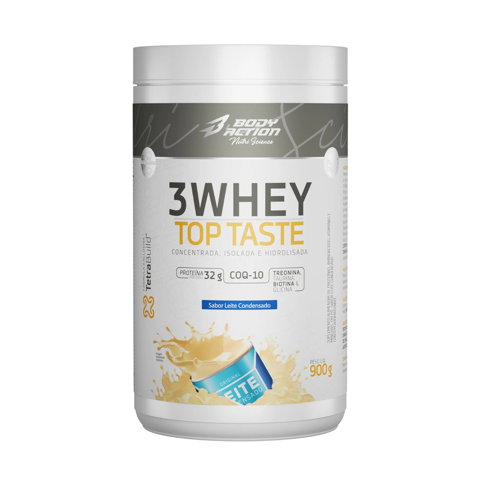 3WHEY TOP TASTE BODY ACTION 900G LEITE CONDENSADO