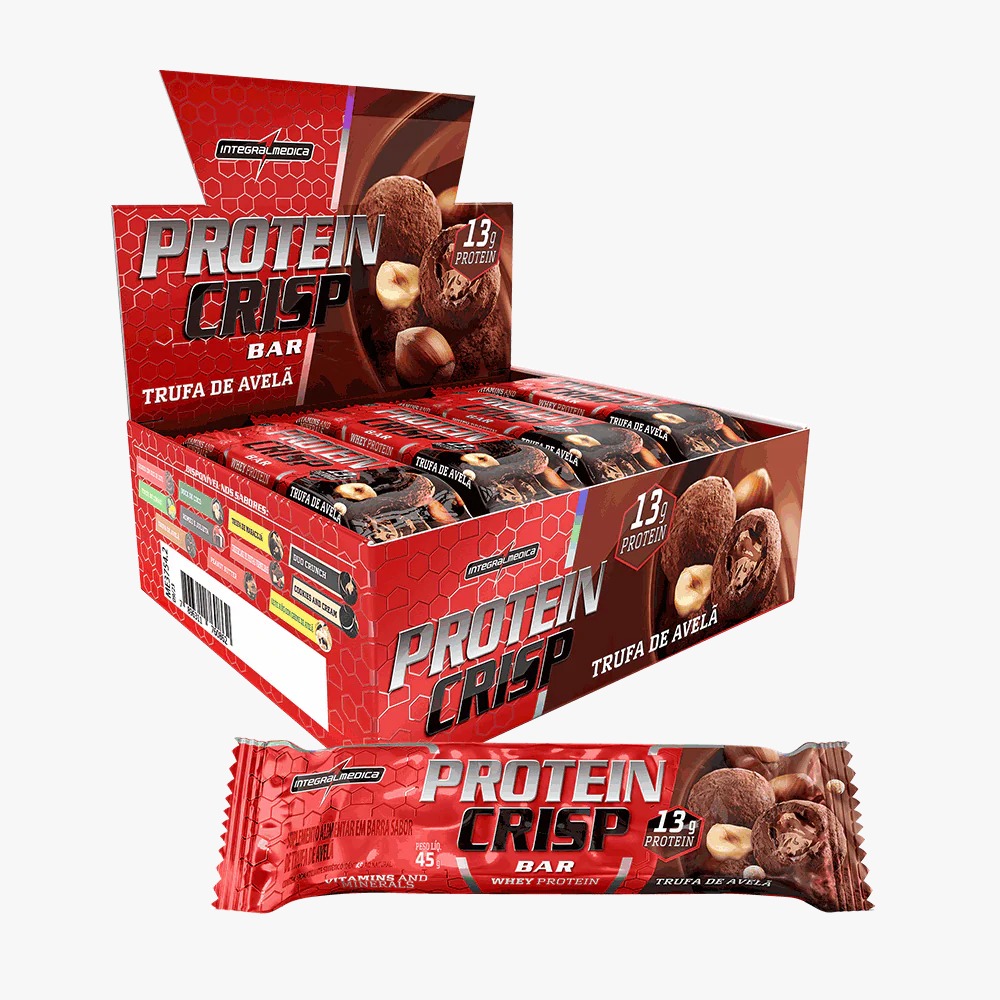 PROTEIN CRISP BAR TRUFA DE AVELÃ INTEGRALMÉDICA