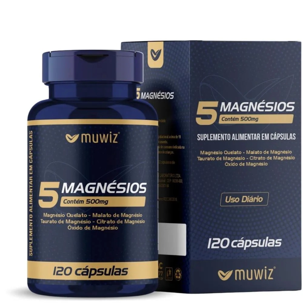5 MAGNÉSIOS MUWIZ 120 CÁPSULAS