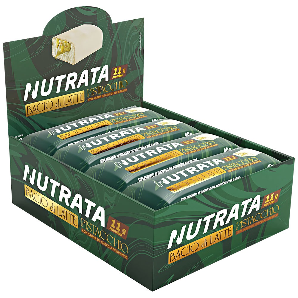 NUTRATA BACIO DI LATTE PISTACCHIO CAIXA 12 UNIDADES