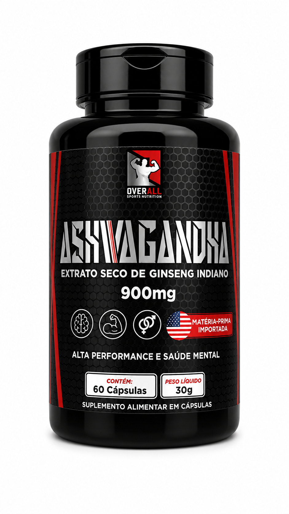ASHWAGANDHA 900MG OVERALL 60 CÁPSULAS