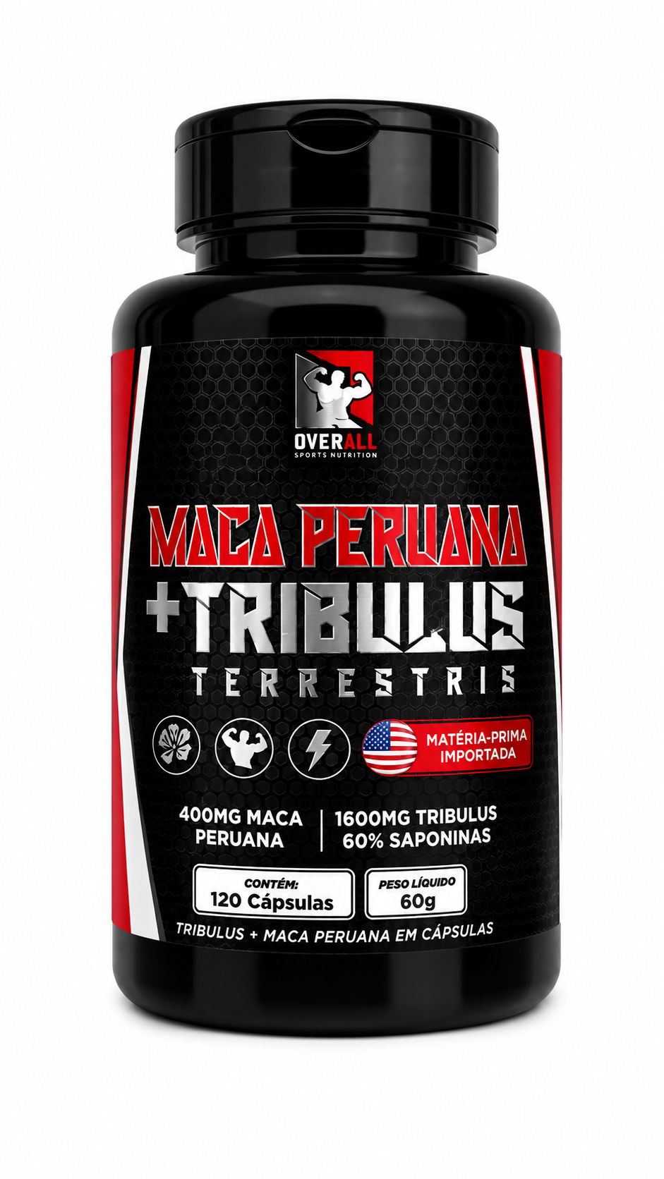 MACA PERUANA + TRIBULUS TERRESTRIS OVERALL 120 CÁPSULAS