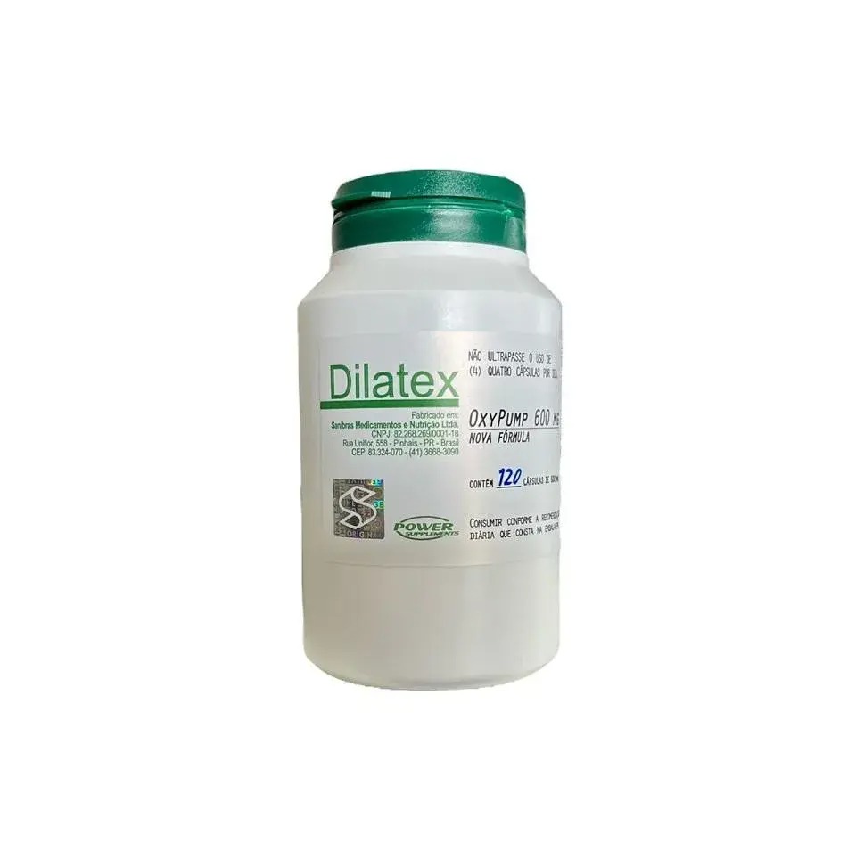DILATEX OXYPUMP POWER SUPPLEMENTS 600MG 120 CÁPSULAS