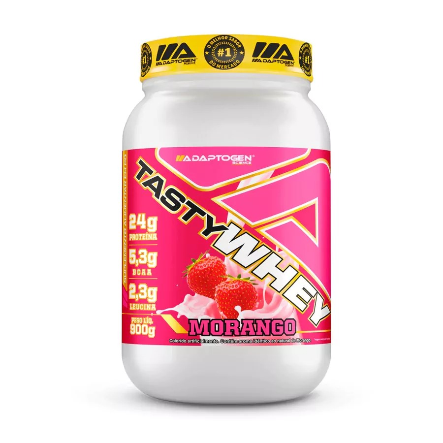 TASTY WHEY ADAPTOGEN 900G MORANGO