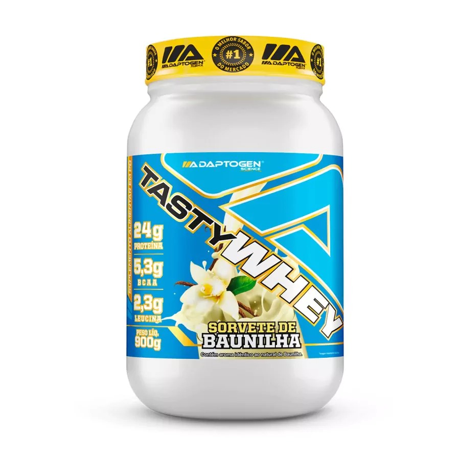 TASTY WHEY ADAPTOGEN 900G SORVETE DE BAUNILHA
