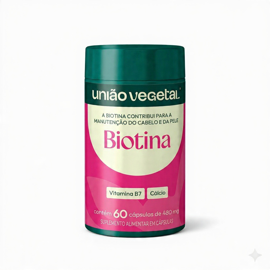 BIOTINA UNIÃO VEGETAL 60 CÁPSULAS