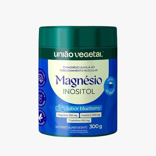 MAGNÉSIO INOSITOL UNIÃO VEGETAL 300G BLUEBERRY