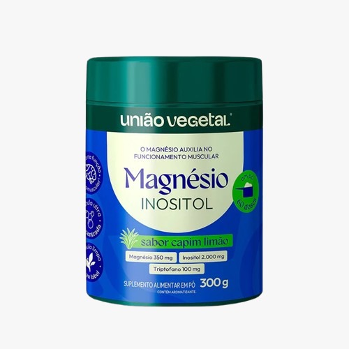 MAGNÉSIO INOSITOL UNIÃO VEGETAL 300G CAPIM LIMÃO