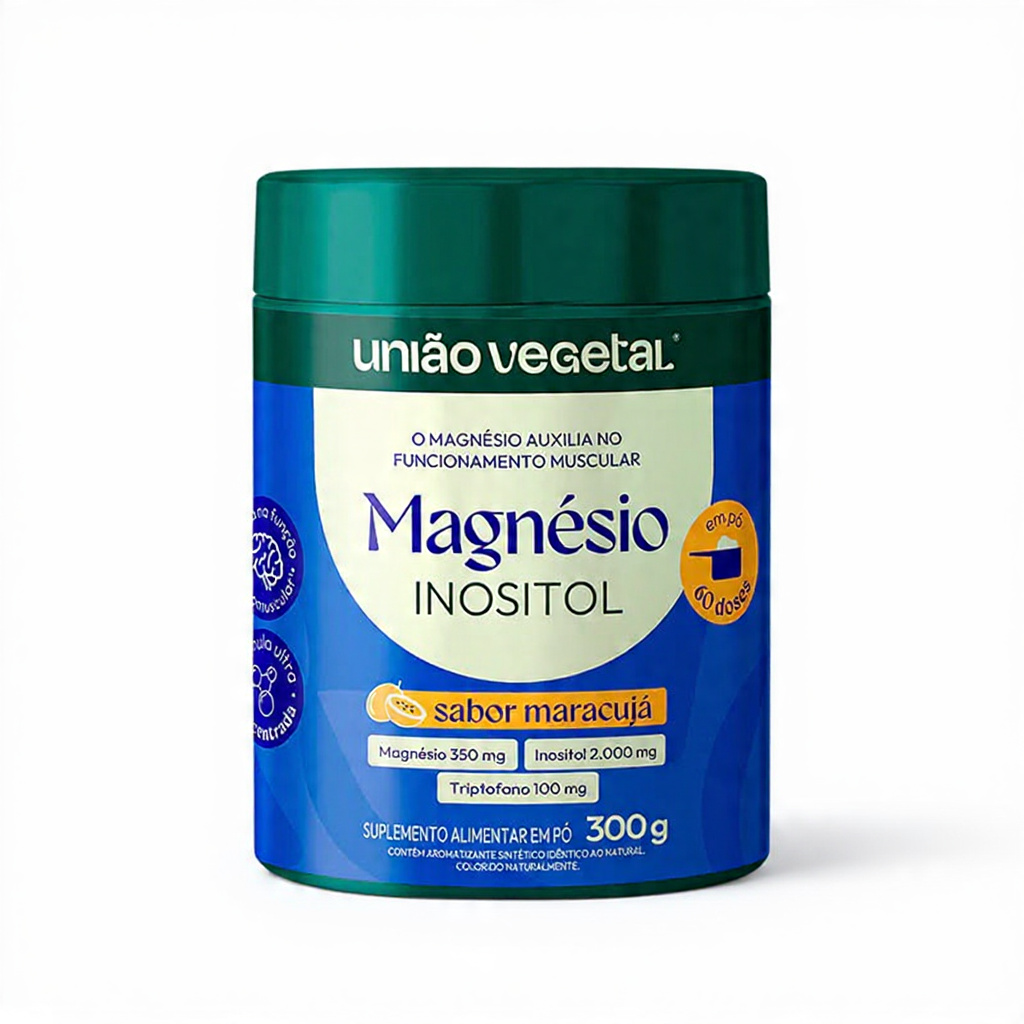 MAGNÉSIO INOSITOL UNIÃO VEGETAL 300G MARACUJÁ