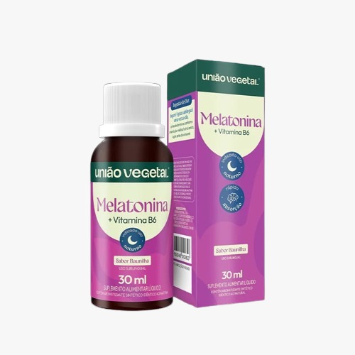 MELATONINA + VITAMINA B6 UNIÃO VEGETAL 30ML BAUNILHA