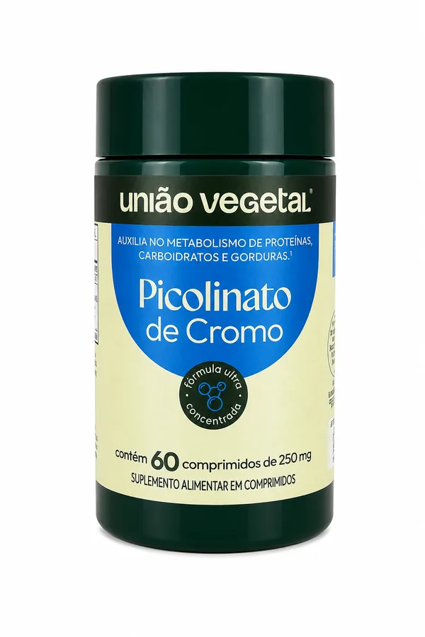 PICOLINATO DE CROMO UNIÃO VEGETAL 60 COMPRIMIDOS