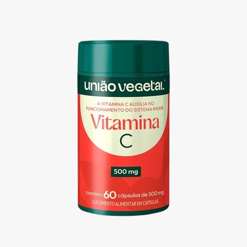 VITAMINA C UNIÃO VEGETAL 500MG 60 CÁPSULAS