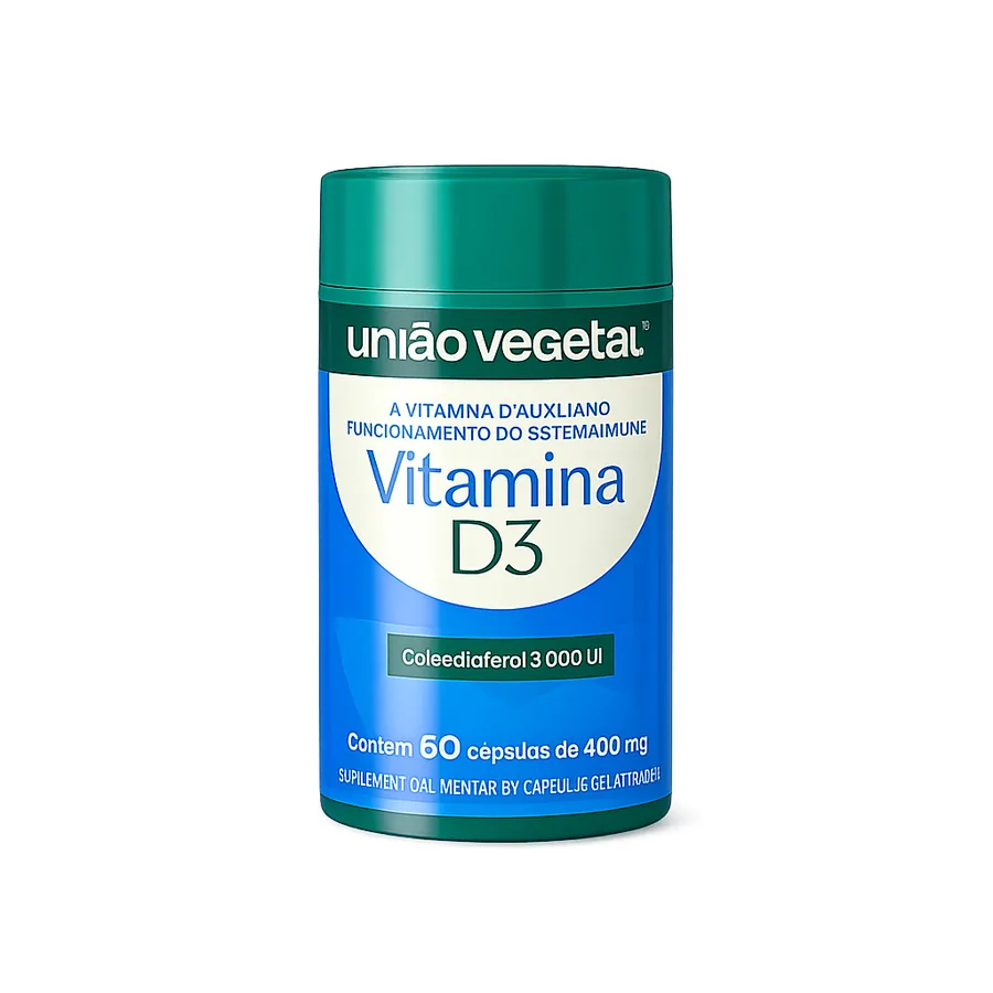 VITAMINA D3 UNIÃO VEGETAL 60 CÁPSULAS