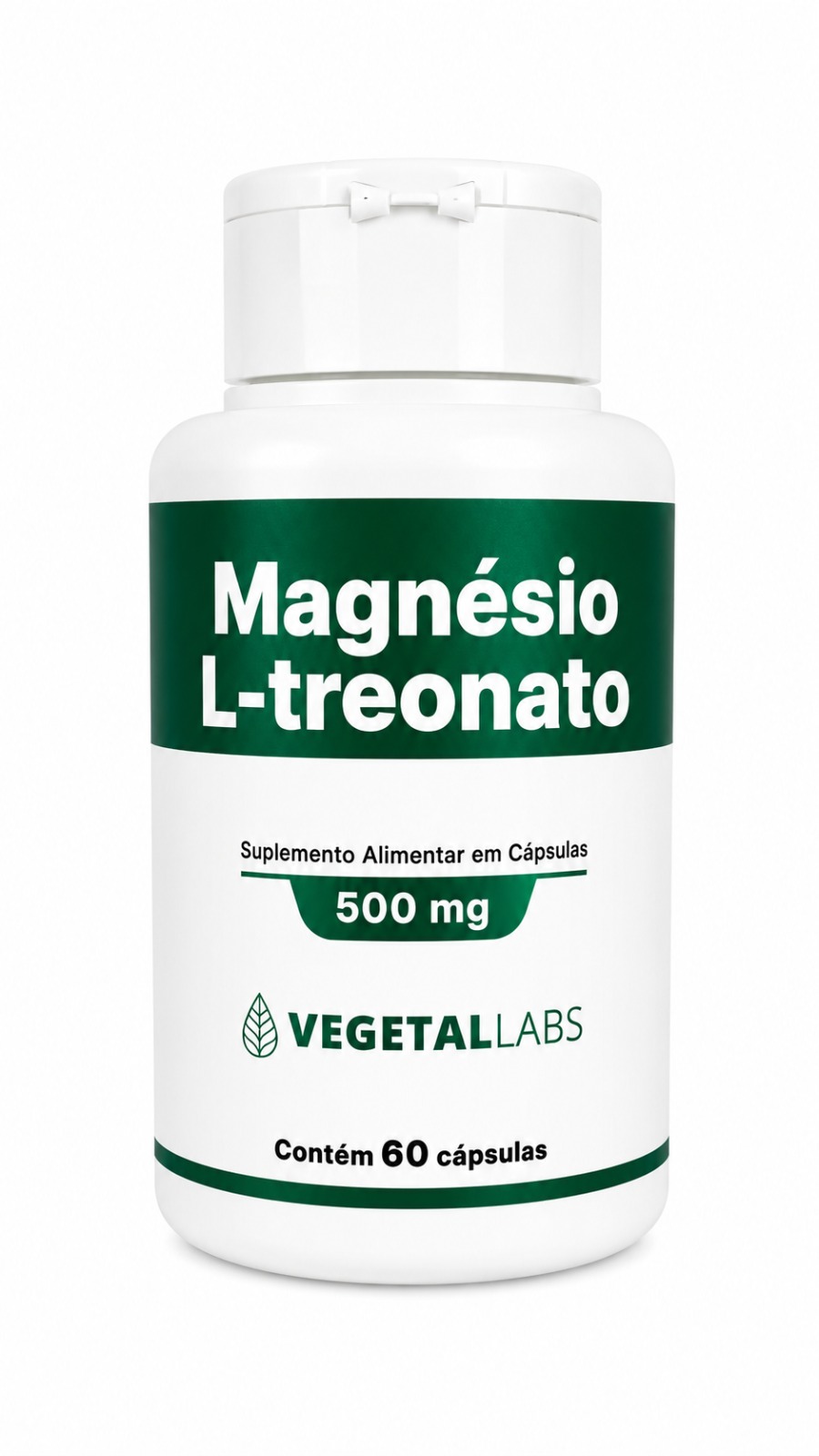 MAGNÉSIO L-TREONATO VEGETAL LABS 500MG 60 CÁPSULAS