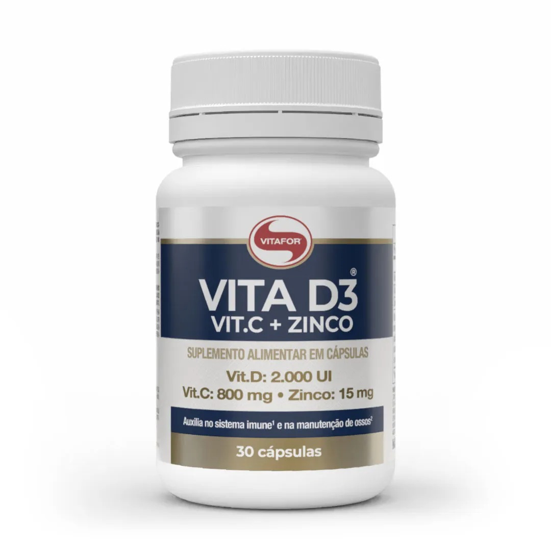 VITA D3 VIT.C + ZINCO VITAFOR 30 CÁPSULAS
